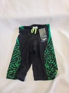 Speedo Men's Race Maze Swim Jammer - Green 24 - Picture 1 of 2