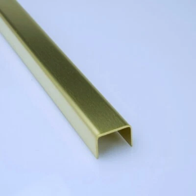 Winkelprofil Messing 0,7mm dick mit Schutzfolie U-Profil kostenloser Zuschnitt - Bild 1 von 3