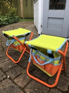 2no x Kids Garden Set - Bella & Ben kids foldable stool, detachable garden bag - Picture 1 of 2