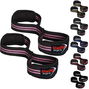 Shelly Weight Lifting Straps Figure 8 with Padded Wrist support gym straps - Picture 1 of 22