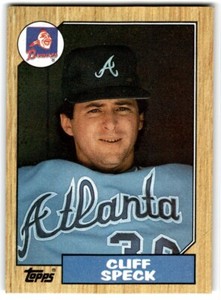 1987 Topps Baseball Cards Cliff Speck Rookie Atlanta Braves #269