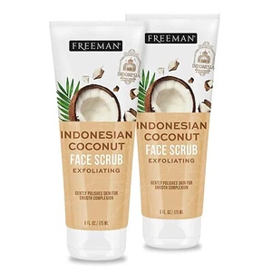 2 PACK FREEMAN INDONESIAN COCONUT FACE SCRUB EXFOLIATING - Picture 1 of 7