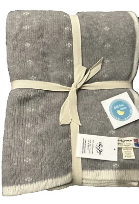 Nord Snow 100% Merino Wool Throw Blanket Gray Ivory 55 x 71 Norway Lithuania NEW - Image 1 of 4