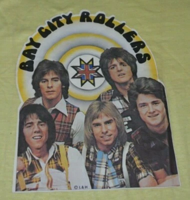 1970s Dedication Bay City Rollers Shirt Classic Yellow Unisex S-5XL - Image 1 of 3