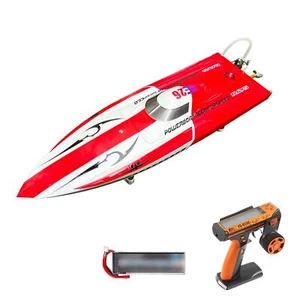 E26 25.2" Red Fiber Glass Electric Racing RTR RC Boat Model W/ Motor Servo ESC - Picture 1 of 12