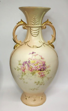Amazing Antique RH Austria Robert Hanke Royal Wettina 2 Handle Floral Vase
