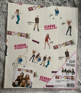 Official Merchandise Spice Girls Gift Wrap 4 X Sheets 4 X Tags Sealed - Picture 1 of 4