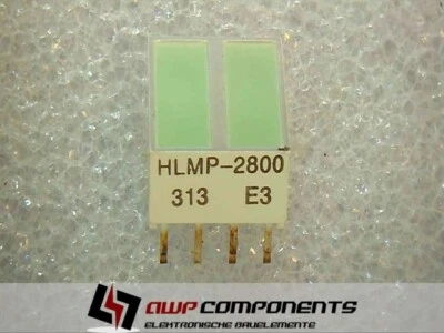 (5 Stk.) HLMP-2800 - LED Platinenindikator Leiste 2 Hoch, DIP grün x2 2,6V, HP - Bild 1 von 3