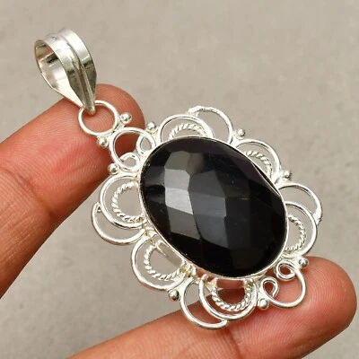 Ciondolo gioiello fatto a mano in argento sterling 925 con pietra preziosa on... - Immagine 1 di 4