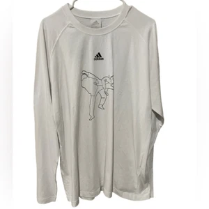 Adidas Korea Taekwondo Art Sketch Martial Arts White Long Sleeve Shirt Size XL - Picture 1 of 14