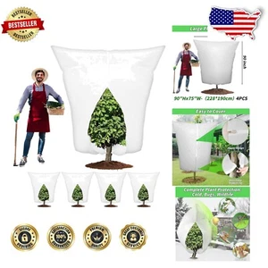 Durable Breathable Plant Covers - 90" x 75" Frost Protection with Zipper - Picture 1 of 10