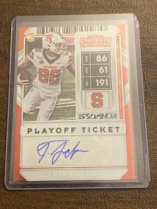 2020 Contenders Draft Pick Trishton Jackson RC Auto /18 Playoff Ticket Syracuse