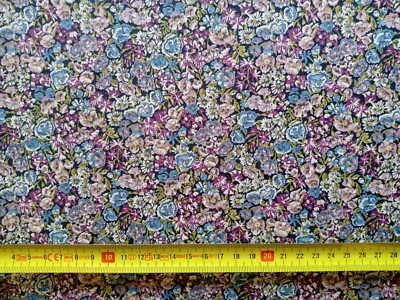 CHIVE - purple - FLOWERS - Liberty of London Tana Lawn cotton approx 67 x 21 cm - Image 1 of 3
