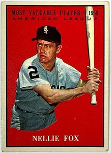 1961 Topps MVP Nellie Fox Chicago White Sox #477 HOF Original Baseball Card EX+