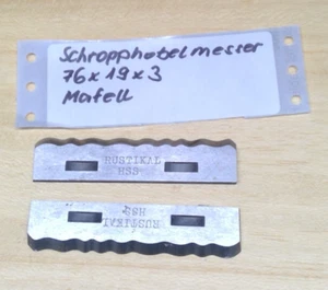 Mafell Hobelmesser 76x19x3mm, Wellenschliff Schropphobelmesser Rustikalmesser - Bild 1 von 2
