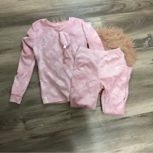 Juicy Couture Kids Pink Velvet Pajamas Set Size 8 - Picture 1 of 4