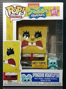 Funko Pop + Protector! Animation #917 Nickelodeon Spongebob Weightlifter HT Mint - Picture 1 of 13