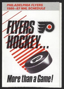 RARE 1986-87 Philadelphia Flyers NHL Hockey Schedule !!! Budweiser - Picture 1 of 1