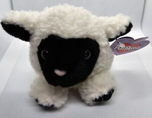 Vintage 1997 "Lizzy" Puffkins Lamb Black White Plush Stuffed Sheep NWT
