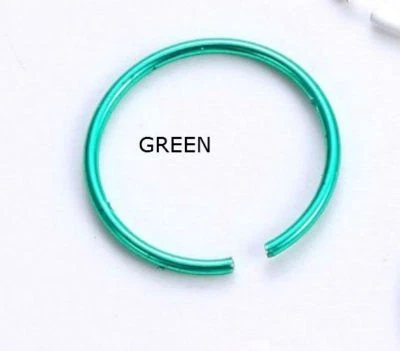 Argola de nariz de aço inoxidável anodizado titânio multicolorida 8mm 22G  - Imagem 1 de 4