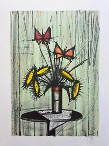 V. BEFFA Hand Signed Original Lithograph LA PENSEE et TOURNESOLS Bernard Buffet - Picture 1 of 7