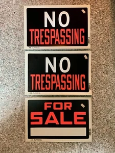 Vintage Schild LOT FOR SALE NO TRESPASSING P-T Templet Golden CO Signs Made in USA - Bild 1 von 1