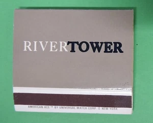 RIVER TOWER-TELEX:RIVTOW PUBBLICITÀ FIAMMIFERI SCATOLA SLIP COVER - Foto 1 di 2