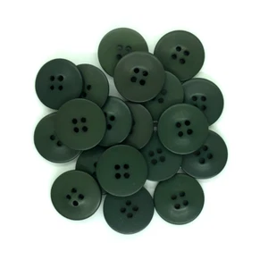 23mm Dark green buttons 4 Hole Buttons Craft Sewing Jackets - Picture 1 of 2