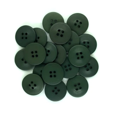 23mm Dark green buttons 4 Hole Buttons Craft Sewing Jackets - Image 1 of 2