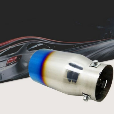 Colorful Chrome Exhaust Muffler Tip Stainles Steel Pipe Rear Tail Throat 76mm - Image 1 of 4
