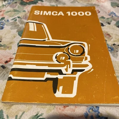LIBRETTO USO E MANUTENZIONE SIMCA 1000 - CHRYSLER FRANCE - Libretto In Italiano - Immagine 1 di 4