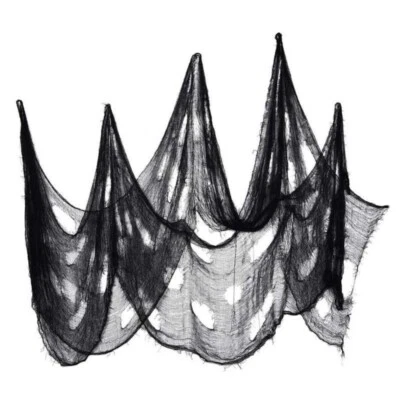 Red Espeluznante Halloween Gigante 354 pulgadas x 78 pulgadas Tela Espeluznante Decoración de Halloween Foto 1 de 4