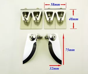 Medium Alloy Trim Tab & Turn Fin Set for Gas Petrol Electric Nitro RC Model Boat - Picture 1 of 8