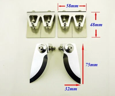 Medium Alloy Trim Tab & Turn Fin Set for Gas Petrol Electric Nitro RC Model Boat - Image 1 of 4