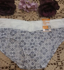 3XL/10 WARNERS No Muffin Top Microfiber With Lace Hipster Panties NWT - Picture 1 of 8