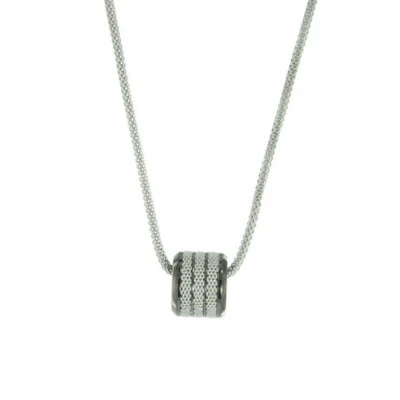 Skagen Ladies Necklace Pernille Anthracite Milanese Silver JNSM029 New - Image 1 of 2