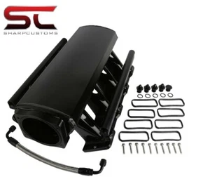 102mm or 92mm LS1 LS2 SHEET METAL INTAKE TIG WELDED ALUMINUM W/FUEL RAILS - Picture 1 of 9