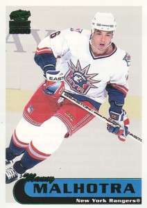 1999-00 Pacific Paramount Hockey Emerald #154 Manny Malhotra New York Rangers