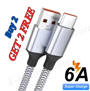 USB to Type-C Cable Fast Charger Charging Data SYNC Cord 6ft 120W High Quality - Picture 1 of 13