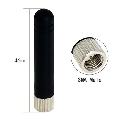 1PC 433Mhz/470Mhz/2.4Ghz/4G Antenna Copper SMA Male Connector Straight 46mm Long - Image 1 of 4