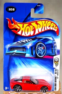 2004 Hot Wheels #58 First Editions 58/100 CORVETTE C6 Red w/Chrome Pr5 Spokes - Picture 1 of 5