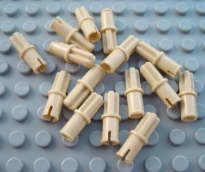 LEGO Lot of 15 Tan Technic Mindstorms Pin Pieces with Axle End - Picture 1 of 1