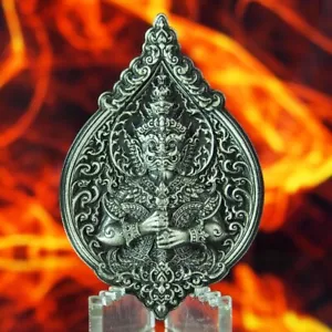 Thai Amulett Thao Wessuwan Riesen Kuvera Echt Silber LP Yur W. Nong Pa Mak #52 - Bild 1 von 12