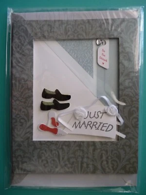 Wedding Congratulations Greeting Card 3-D Embellished Paper Magic Grp - Image 1 of 2