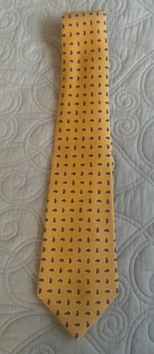Polo por Ralph Lauren Corbata Amarillo Seda Hecho a Mano en EE. UU. De Colección Foto 1 de 4