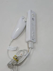 OEM Original Nintendo Wii Remote & Nunchuk Controller White RVL-003 Tested - Foto 1 di 6