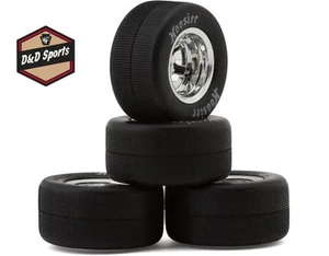1RC (1RC5561) - 1/18 Asphalt Late Model Hoosier Tires (Chrome) (4) (F/R) - Picture 1 of 4