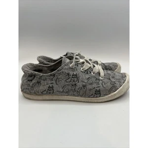 Zapatillas deportivas Skechers Bobs de espuma viscoelástica con estampado de gato para mujer talla 7,5” - Imagen 1 de 11