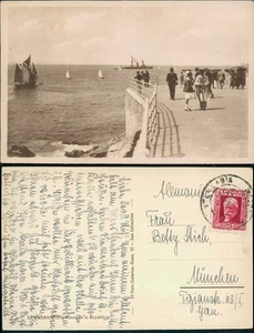 San Sebastian Donostia / Donosti mit Personen u. Schiffen 1930 - Picture 1 of 3