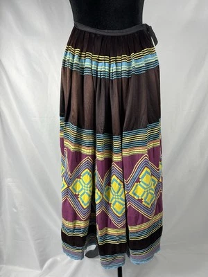 "Falda nativa americana vintage Seminole - Retazos tribales hechos a mano 36""" Foto 1 de 4